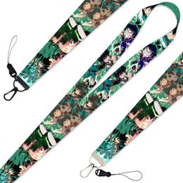 kids boys cool My Hero Academia Keychain ID Credit Card Cover Pass Mobile Phone Charm Neck Straps Badge Holder Keyring Accessories 048