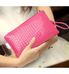 New PU soft long section of the credit card package alligator women wallet fashion leisure card folder wallet super multict1280450