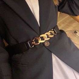 Waist Chain Belts Gold Chain Belt Elastic Silver Metal Waist Belts for Women High Quality Stretch Cummerbunds Ladies Coat Ketting Riem Waistband UF7T