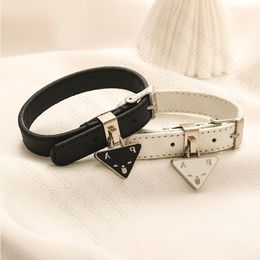 Designer Leather Bracelet Bangle Charm Wrist strap Women Luxury Bracelets Letter Jewellery Wristband Cuff Triangle Pendant Knina