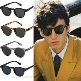 Occhiali da sole Gozlugu Fashion rotonde lente Lence Clear Frame Gregory Peck Brand Designer Men Women Ogglass da sole Retro Gafas Oculos 197Y