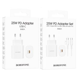 BA82A EU standard PD25W fast charging charger set is suitable for IP Apple Type-C mobile phone chargers