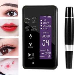 Professional Permanent Makeup Machine Rotary Tattoo Machine Wireless PMU Pen Kit For Eyebrows Lips Microblading Cartridge Needle 240515