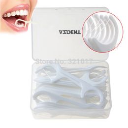 1Box 50 pcs Polyester ToothPicks Teeth Stick Flossers Pick Tooth Cleaner Oral Hygiene Dental Floss 240528