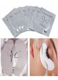 50 pairspack Eyelashes Extension Patches Eye Under Pads Wraps Sticker Lint Lash Tips Sticker Tweezers Helper Tools2198008