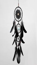 Dreamcatcher Handmade Dream Catcher Net With Feathers Black Wind Chimes Wall Hanging Car Pendant Ornament Party Gift Home Decorati5431076
