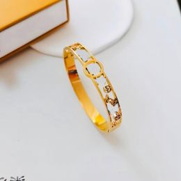 Brand Rose Gold Bracelets Openings with Diamonds High Quality Trend Cuff Black Love Classics Geometric Zircon Lock 18K Gold Romantic Girl Spring Jewelry wholesale