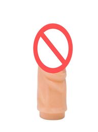 Reusable Soft Silicone Penis Sleeve Cock Ring Big Penis Sleeve Extender Enlargement Sexy Toys For Men Delay Spray6705519
