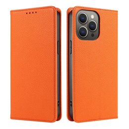 for iPhone 15 Pro leather S24 anti-theft brush flip cover protective case Xiaomi 14