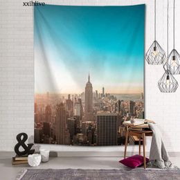 Tapestries Custom Tapestry Empire State Building Printed Large Wall Hippie Hanging Bohemian Art Decoration Room Decor