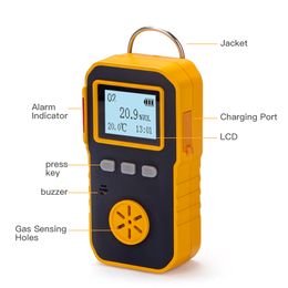Bosean Industry Portable Professional oxygen detector gas analyzer O2 Meter monitor measuring 0-30%VOL Sound and Light Vibration