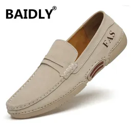 Casual Shoes Men Fashion Loafers Men's Genuine Leather Moccasin Designer Italian Driving Zapatillas Hombre