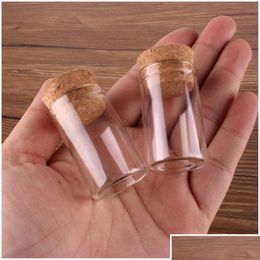 Small Test Tube With Cork Stopper Glass Spice Bottles Container Jars Vials Diy Craft 50pc jllQoG 2416