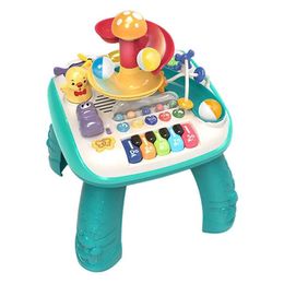 Baby Music Sound Toys Multi color baby activity table music learning machine interactive game center music toys new year gifts for boys and babies S2452011
