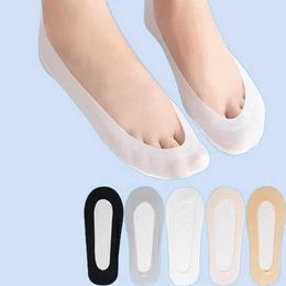 Men's Socks 5 Pairs Socks Womens Ankle Short No-Show Set Foot Cotton Female Invisible White Low Cut Summer Non-Slip Boat Sock Y240528