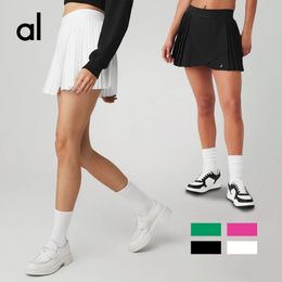 AL Yoga Tennis Skirts for Women Culottes Aces Pleated Skirt Sports Outdoor Golf Athletic Activewear Skorts Mini Running Half Tennis Badminton Dance Gym