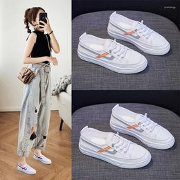 Casual Shoes Ins Breathable Flat White Shoe Girl Summer 2024 Han Edition Running Sneakers Loafers 8079