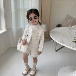 Clothing Sets Girl Toddler Clothes Fall Boutique Children Baby Top And Bottom Two Piece Set Female Tweed Outfit Autumn Kids Matching