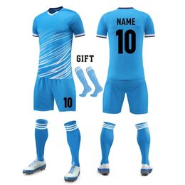 Football jersey team uniform customized match printing training for adults boys girls children and 240528