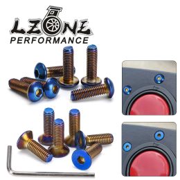 LZONE - 6PC/LOTS Burnt Titanium Steering Wheel Bolts Fit a lot of steering wheel Works Round Boss Kit JR-LS06CR-R/T