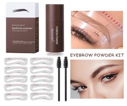 Eyebrow Stamp Shaping Kit Waterproof Natural Shape Brow Enhancers Stamps Contouring Stick Makeup Set9696005