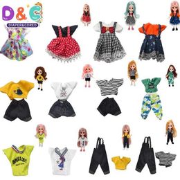 Doll Apparel Doll Bodies Parts BJD 16CM Doll 13 Movable Joints Leisure Fashion Princess Clothing Accessories Nude Decoration Multicolor Hair Girl Gift Toy WX5.27