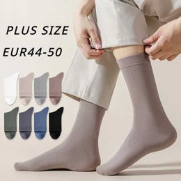 Men's Socks 10 pairs of EUR 44-50 Plus size mens socks thin summer cotton socks breathable and high-quality sports socks medium tube socks Y240528