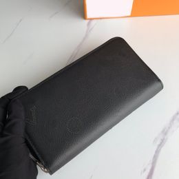 Women Fashion Luxury Designer Classic Leather Wallet Card Holder Men Long Purses Phone Pocket Large Capacity Clutch Wallets Genuine Leather Laser fabric