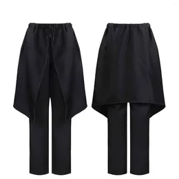 Men's Pants Medieval Vintage Irregular Trousers Baggy Slacks Gothic Elastic Rope Breathable Tie-Foot