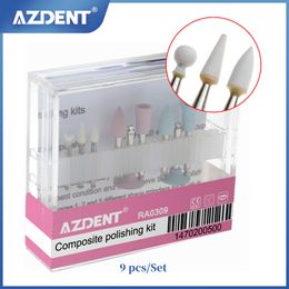 AZDENT Dental Silicone Grinding Heads Composite Polishing For Low-Speed Handpiece Contra Angle Kit RA0309 Oral Polishing Kits