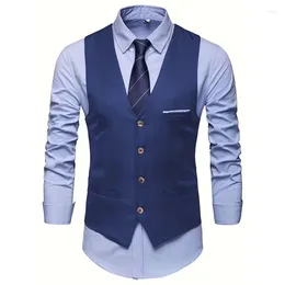 Men's Vests Thin Casual British Vest Trendy Business Wastcoat Suit