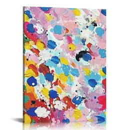 Canvas Wall Art Pink Abstract Paintings Floral Pictures for Bedroom Wall Decor Framed for Living Room Office