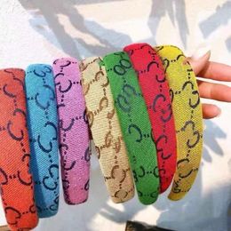 7 Styles Brand Designer Women Double Letter Printing Headbands Fashion Headwear Thin Knotted Hairclasp HairHoop Hairs Accessories