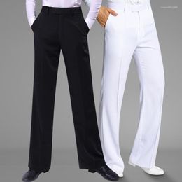 Stage Wear Dance Trousers 2022 Men National Standard Modern Ballroom Dancing Pants Costumes Adult Latin Training Clothing Black White 243h