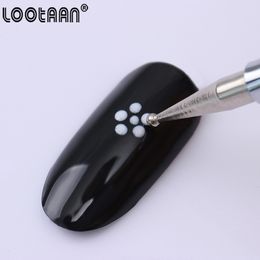 5Pcs Dual-ended Nail Art Dotting Pen Marbling Metal Dot Flower Pen Rhinestone Picker Tools Manicure Set Nail Brush for UV Gel