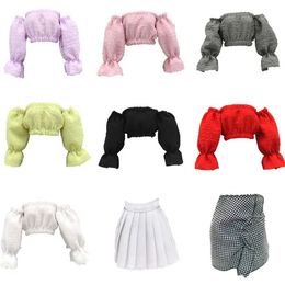 Doll Apparel Dolls Kawaii Doll Clothes latest cute tight fitting T-shirt suitable for 29cm Doll daily casual clothing accessories suitable for girl gifts WX5.27