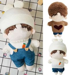 Doll Apparel Dolls New DIY Gift Toy Idol Doll Cartoon Sweater Doll Pants Set 20cm Doll Clothing Knitted Sweater WX5.27