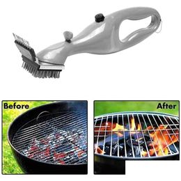 Bbq Tools Accessories Barbecue Grill Outdoor Steam Cleaning Brushes Cleaner Suitable For Charcoal Scraper Gas Cooking Kitchen Tool Dro Dhp4L