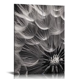 Black And White Canvas Wall Art Dandelion Nordic Canvas Prints Painting Wall Decor for Living Room Wooden Framed Home Decorations