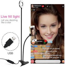 LED Ring Light Camera Lamp With Tripod Stand Phone Holder for YouTube Video Live And Blog6474724