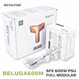 METALFISH SFX 600W PSU White Power Supply FullModular For Mini ITX Chassis Small Compact Computer Case 100220V Input 240527