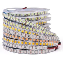 Strips 5M RGB LED Strip Light 12V 5054 Flexible Ribbon Tape 60 120 Rope Waterproof Stripe Diode For Decor 296S