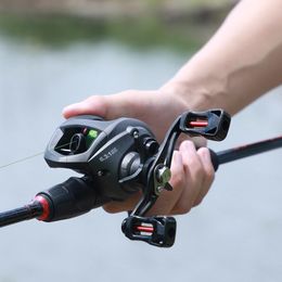 Sougayilang Baitcasting Fishing 6.3:1 Strong Speed Ratio fishing reels and 5Sections Casting Fishing Rods for Bass Trout Fishing