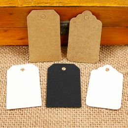 100pcs 3X5cm Packaging Tags Vintage Blank Kraft Gift Tag Wedding Party Decorative Hang Tags Note Craft Gift Labels Garment Tag