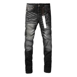 Men's Jeans Purple Roca brand jeans are fashionable and of top quality featuring top-notch street painting and repairing low rise tight fitting jeans J240527