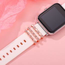 Watchband Charms Set Decorative Charms Accessories Jewellery for Apple Watch Band Silicone Strap Ring Stud Nails Pendent Charm