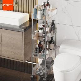 Kitchen Storage Aoliviya Bathroom Rack Floor-Standing Washstand Toilet Shelf Household Movable Gap