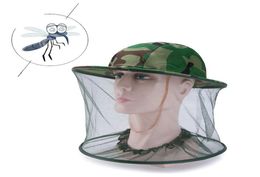 Camouflage Beekeeping Beekeeper Antimosquito Bee Bug Insect Fly Mask Cap Hat with Head Net Mesh Face Protection Outdoor Fishing E2969307