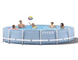 INTEX 30576 cm Round Frame Above Ground Pool Set 2019 model Pond Family Swimming Pool Filter Pump metal frame structure pool6916578