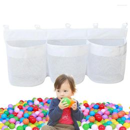 Storage Bags Bathtub Toy Holder 3 Compartments Large Capacity Mesh Design Multifunctional Bag Dishwasher Safe